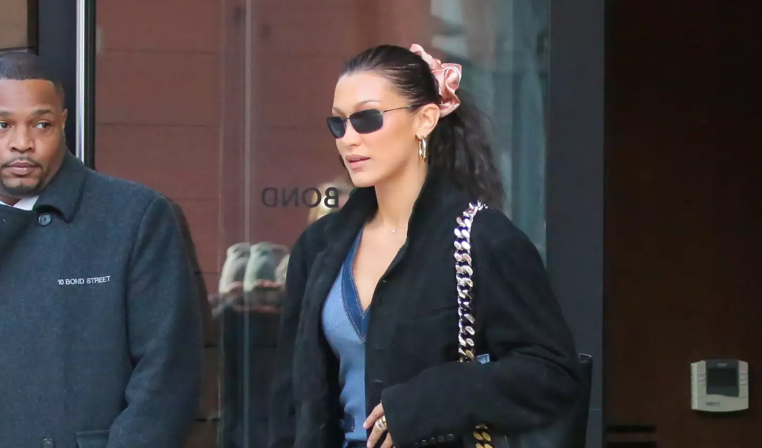 Bella Hadid Channels Librarian Chic in Striped Shirt and Stylish Glasses